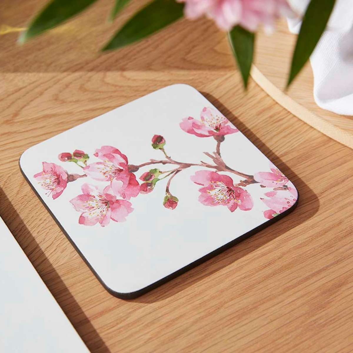 Pink Blossom Set of 6 Coasters image number null